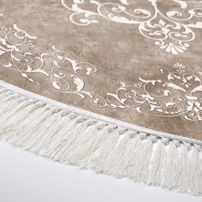 Conceptum Alfombra Lujosa Beige y Blanco 160 x 160 cm